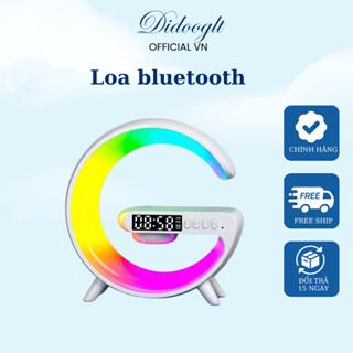 Loa Bluetooth DIDOOGLT - Loa Bluetooth Chữ G Sạc Nhanh Không Dây Có Đồng Hồ Trang Trí Decor