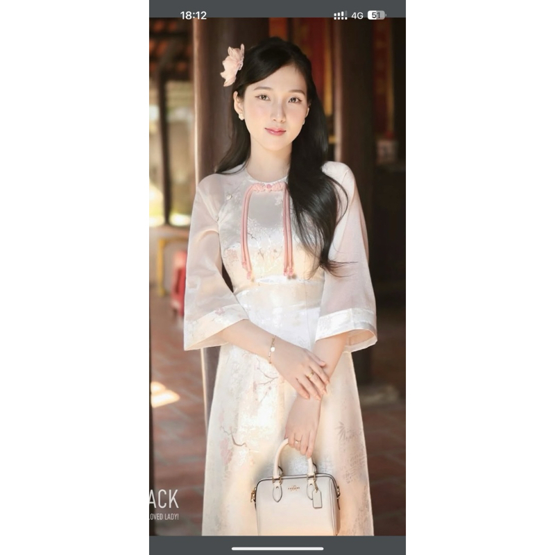 PASS SET ÁO DÀI CHÂU KỲ FLANE SIZE S