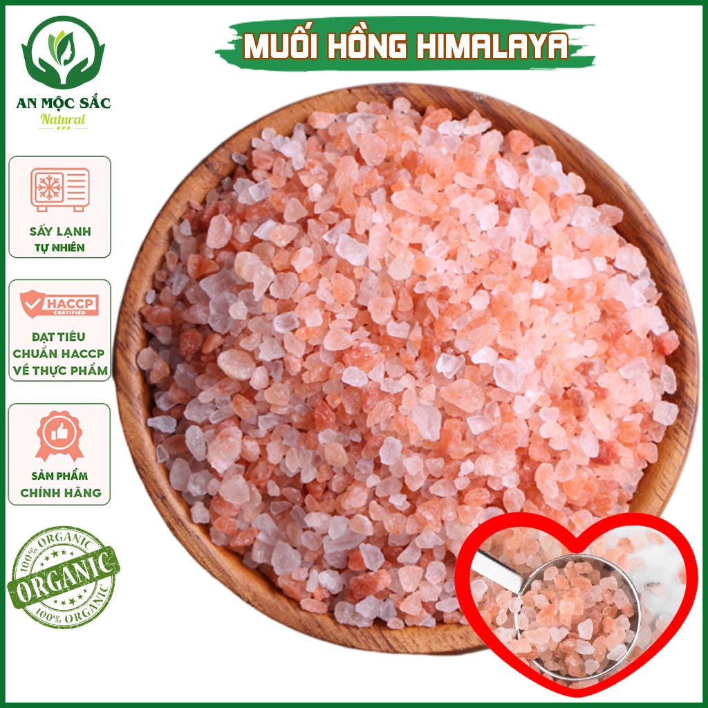 ✅[THƯỢNG HẠNG] Muối Hồng Himalaya Organic Muối Tắm Nấu Ăn, Nấu Sữa, Làm Đẹp, Thải Độc