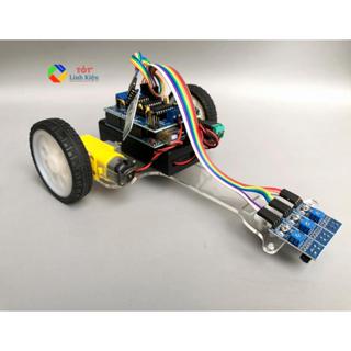 [Kèm code] Bộ xe đua dò đường Arduino dò line siêu nhạy, điều khiển bluetooth -Tracking line Sport Car for Arduino
