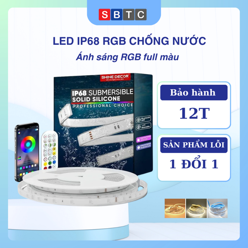 Đèn dây led RGB 16 triệu màu IP 68 Bọc Silicon chống nước