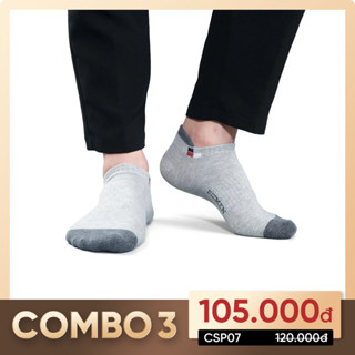 Vớ, Tất Cổ Ngắn Thấm hút mồ hôi tốt, êm ái, kháng khuẩn, khử mùi CSP07