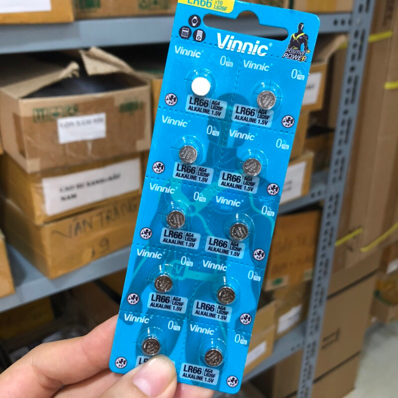 MẪU MỚI 2020 Vỉ 10 viên pin L626F LR66 AG4 SR626SW 626 377 chính hãng Vinnic