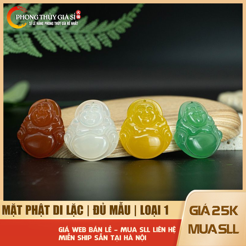 Mặt Phật Di Lặc đá mã não, Vòng Cổ Phật Di Lặc bình an, may mắn