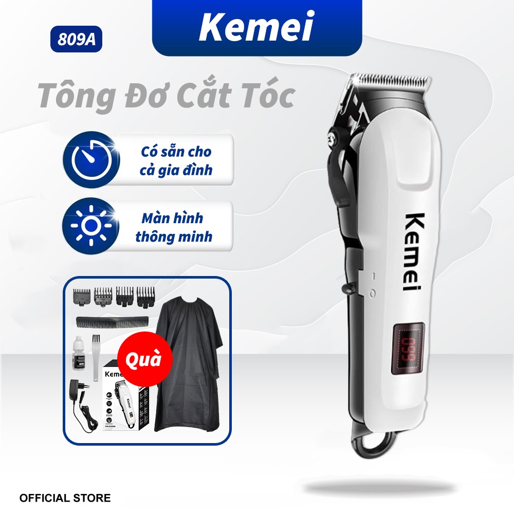 Kemei-809A Tông Đơ Cắt Tóc Gia Đình Và Salon Chính Hãng Không Dây,Tông Đơ Hớt Tóc Cho Bé Và Nam