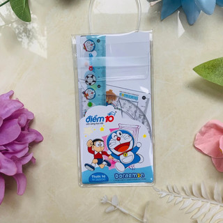 Thước Bộ Điểm 10, Bộ Thước 4 Món Hình Doraemon TP-SR09/DO Thiên Long