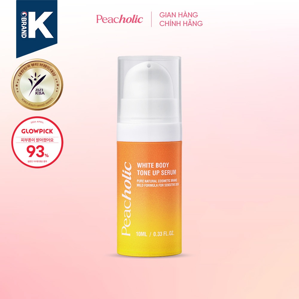 [Size mini 10ml] Kem dưỡng nâng tone Peacholic White Body Tone up serum