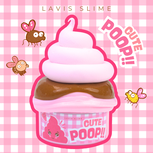 LAVIS SLIME - Slime Bơ Cute Poop Ngộ Nghĩnh Dễ Thương Tặng Kèm Charm Cốm