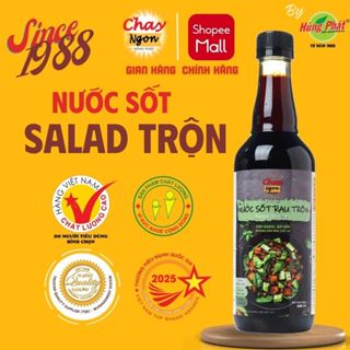 Nước Sốt Rau Salad Trộn Chay Ngon Chua Ngọt Chuẩn Vị Chai 500ml - Bí Kíp Cho Mọi Món Salad Trộn