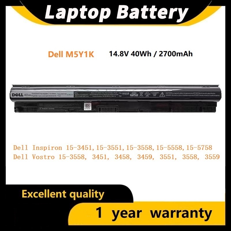 ☪Pin Laptop Dell Inspiron 3458 3468 3467 3458 3551 3558 3451 3541A 5468 -M5Y1K Battery