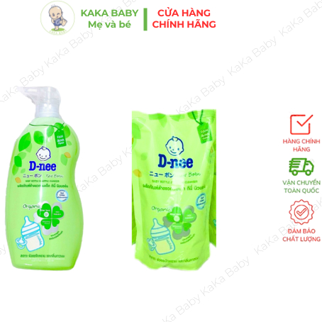 Nước Rửa Bình Sữa Dnee Chai 620ml, Túi 550ml