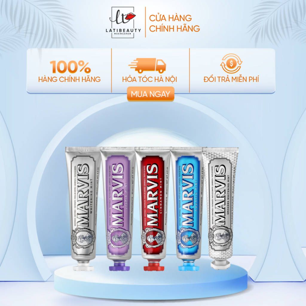 Kem đánh răng Marvis kem đánh răng Ý Marvis Toothpaste làm trắng, giảm mảng bám, bảo vệ răng miệng, 