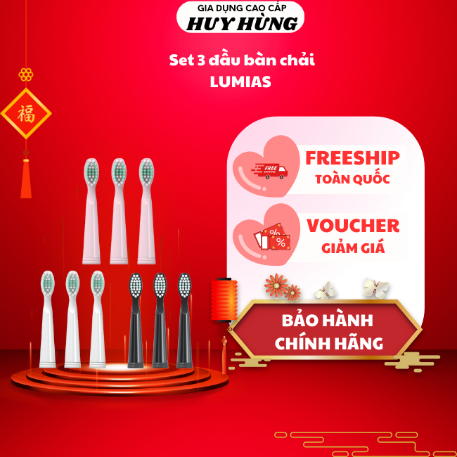 Set 3 đầu bàn chải đánh răng Lumias SET-900B/ SET-900P/ SET-900W