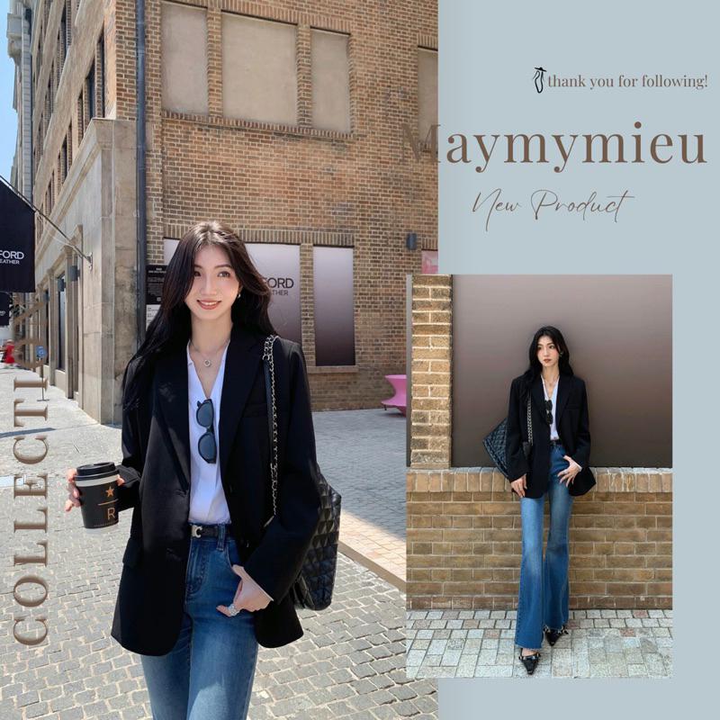 (maymymieu -order) Áo blazer đứng dáng nhà MULVAN CHÍNH HÃNG