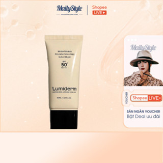 C08_ Kem chống nắng Lumiderm brightening foundation-free sun cream spf50 PA++++ tuýp 50ml