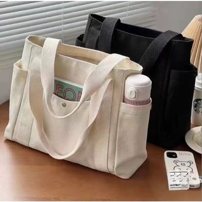 Túi tote vải canvas thời trang nam nữ để được khổ A4 HARAS