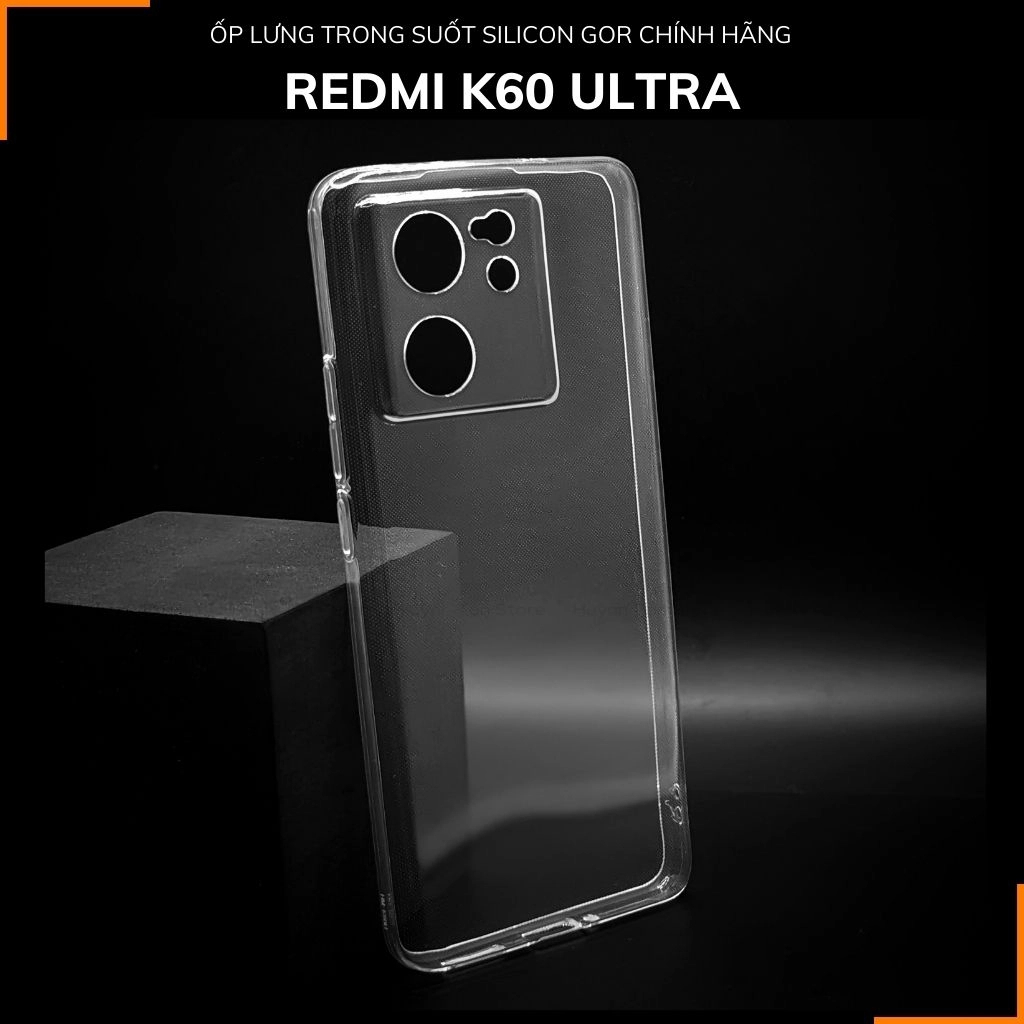 Ốp lưng Redmi K60 Ultra GOR trong suốt chính hãng bảo vệ camera