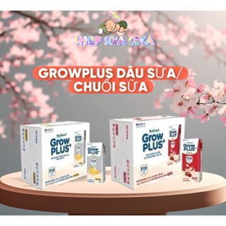 Sữa háu ăn Nutifood GrowPlus pha sẵn 110ml/180ml Vị Dâu sữa và Chuối sữa cho bé thùng 24 hộp