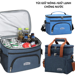  Túi giữ lạnh ướp đồ uống du lịch Brivilas Túi giữ nhiệt đựng cơm giao hàng dung tích lớn chống nước 