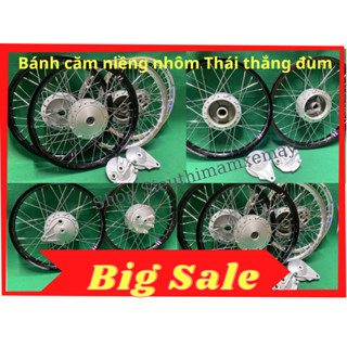  Bộ bánh căm Crom vành nhôm Thái đùm sơn bạc dùng cho xe Wave Blade   RSX   Future Led thắng đùm trước sau 