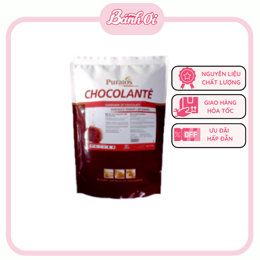 Bột cacao, Bột socola / bột cacao nguyên chất Grand Place 1kg - Bánh Ơi