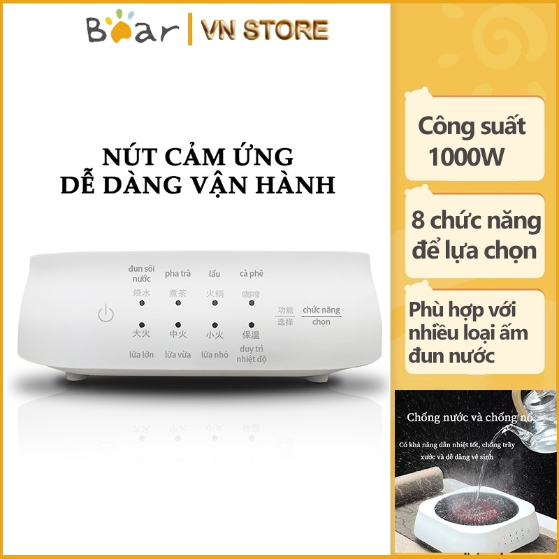 Bếp Hồng Ngoại Mini 1000W Bếp điện mini pha trà, cafe Bếp hồng ngoại Đa năng không