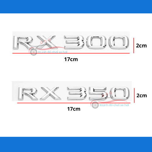 Logo Chữ RX300 RX350  Cho Lexus