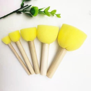Sét 2 bộ cọ chấm màu cho bé, cọ mút xốp cho trẻ tạo hình sáng tạo