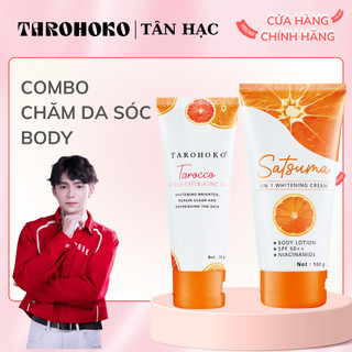  Combo chăm da body: Gel Tẩy Tế Bào Chết Tarocco 50g và Kem Body Trắng Da Satsuma 3in1 Whitening 100g 