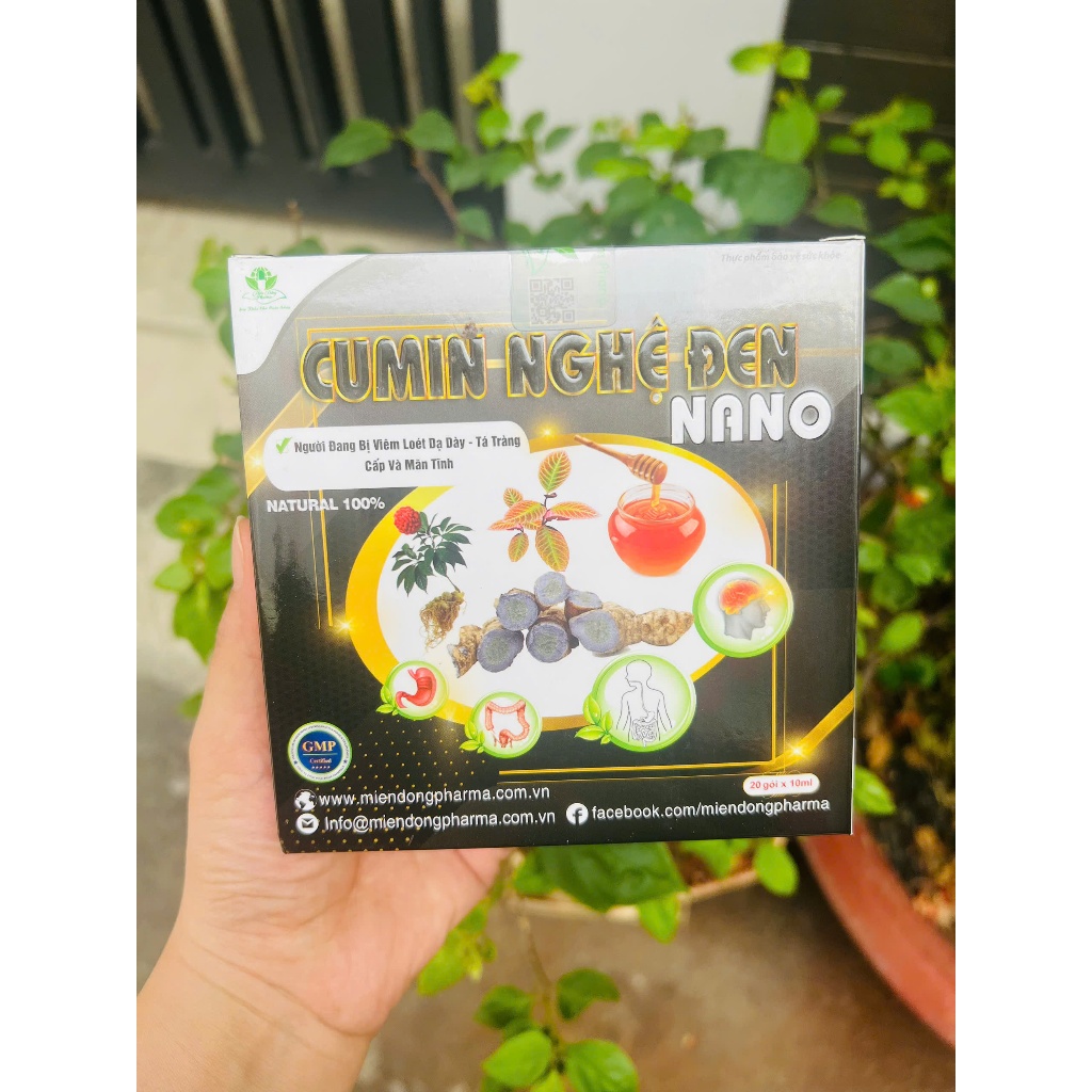Nghệ đen nano cumin viêm dạ dày hộp 20 gói