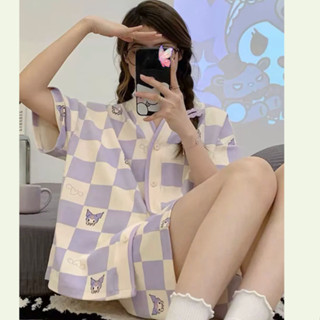 Bộ đồ nữ HUNALY pijama cotton họa tiết hoạt hình thời trang nữ đồ bầu đùi trẻ trung thời trang bigsize D021 T9T4