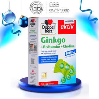 Viên uống bổ não Ginkgo B-Vitamine Cholin hỗ trợ tăng cường tuần hoàn não (Hộp 30 viên)