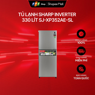 [Chỉ GH tận nơi] Tủ lạnh Sharp Inverter 330 lít SJ-XP352AE-SL Chính hãng