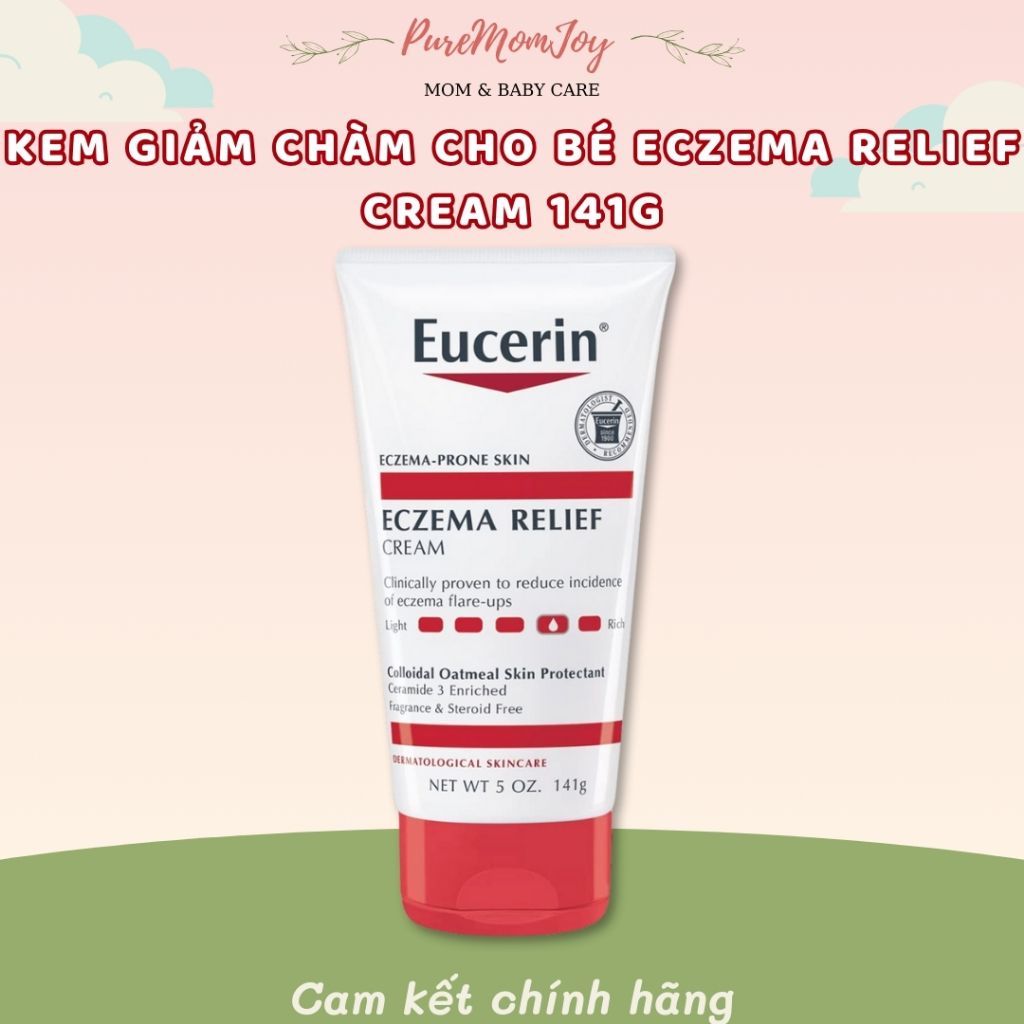 Kem Giảm Chàm, Chống Hăm Tã, Giảm Ngữa cho bé Eucerin Eczema Relief Cream 141g