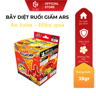 [COMBO 02 HỘP] Bẫy ruồi giấm,dĩn,ruồi hoa quả ARS fly catcher Nhật Bản-không mùi, mồi sinh học an toàn