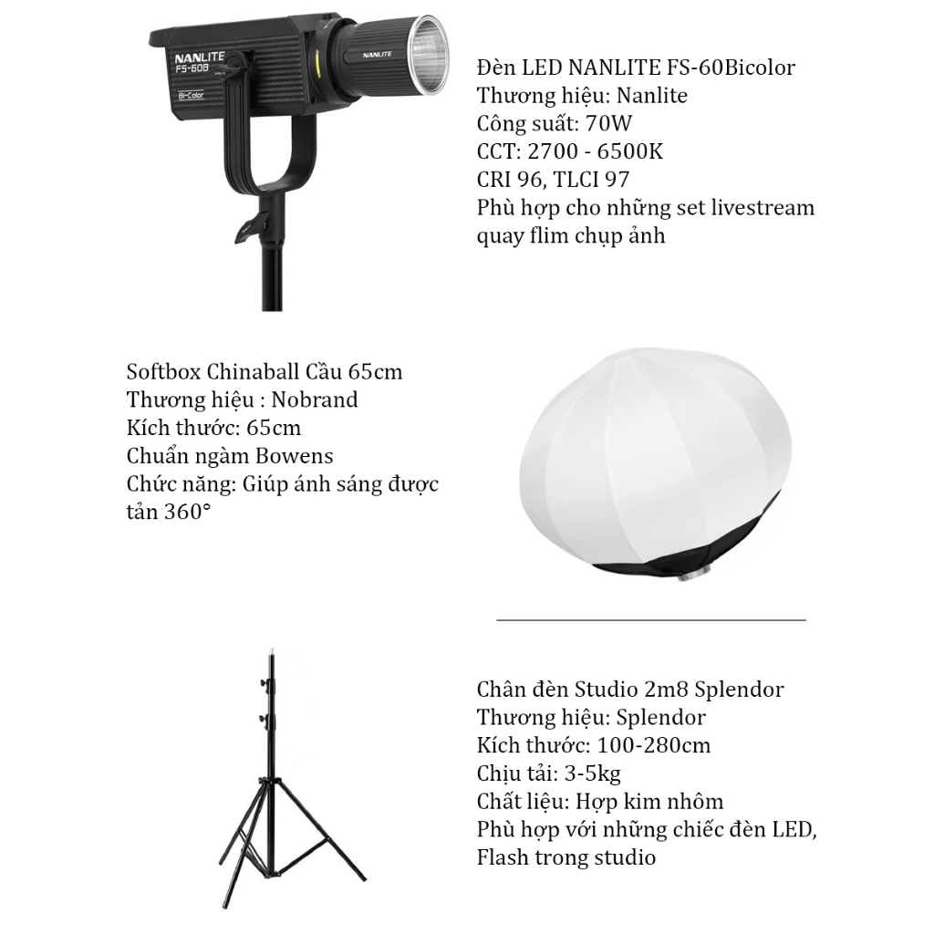 Đèn LED NANLITE FS-60B Bicolor - 1