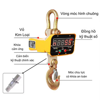 Cân treo điện tử kỹ thuật số chất lượng cao 1 tấn 1000kg Mẫu mới Cân điện tử