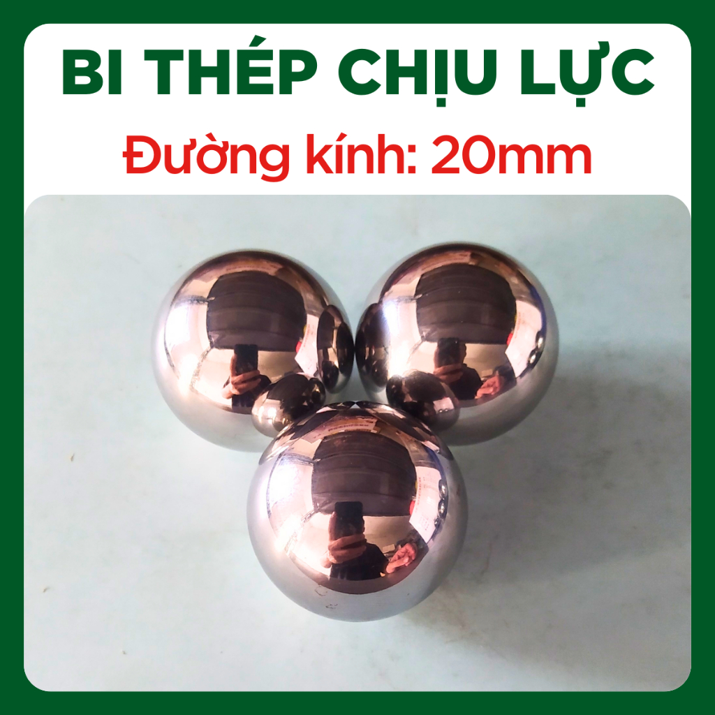 Bi lăn tay, bi sắt, bi thép tròn chịu lực 20mm