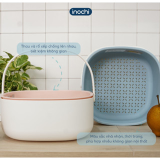 Bộ thau rổ có quai xách Yoko 27cm Inochi (tiêu chuẩn Nhật Bản)