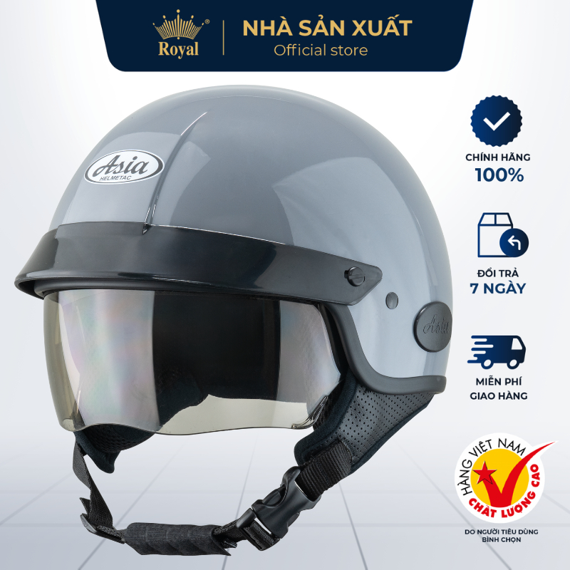 [NHÀ SẢN XUẤT] Mũ Bảo Hiểm Kính Âm Asia MT-139 Chính Hãng, Nón Bảo Hiểm Có Kính Hợp Nam Nữ Nhiều Màu Sắc