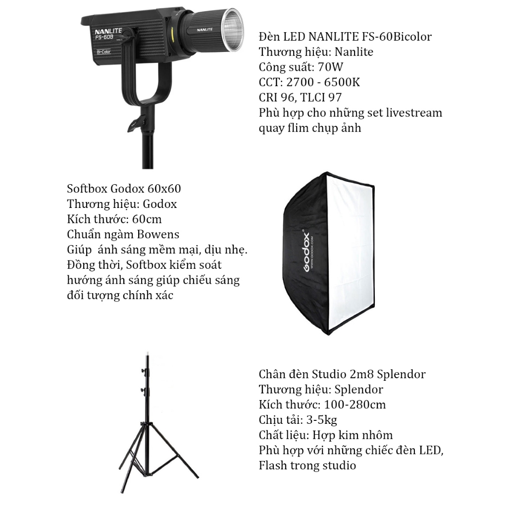 Đèn LED NANLITE FS-60B Bicolor - 2