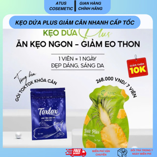 [Mua 1 tặng 1] Kẹo dứa GIẢM CÂN plus chính hãng 7 viên, Giảm cân kẹo dứa , XỔ MỠ BỤNG VITC