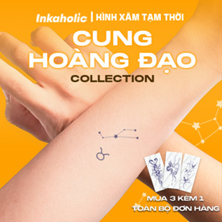 [Cung Hoàng Đạo Collection] Hình xăm dán tạm thời 15 ngày Inkaholic, xăm giả đẹp & ngầu y xăm thật, chống nước 100