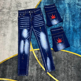 Quần jean nam boy phố thêu họa tiết form chuẩn chất vải jean dày dặn co giãn 4 chều mẫu mới nhất Hót Trend