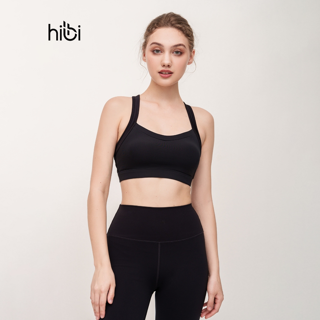 Áo tập Yoga Gym dây phối trắng BA507 Hibi Sports - Kèm mút | BigBuy360 - bigbuy360.vn