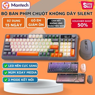 Bộ Bàn Phím Silent Mantech M96 + Chuột X7 - Núm Xoay Đa Năng, Cho Thời Gian Sử Dụng 15 Ngày