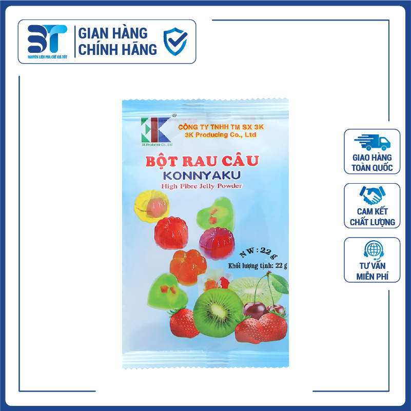 Bột rau câu Konnyaku 22gr (Gói)