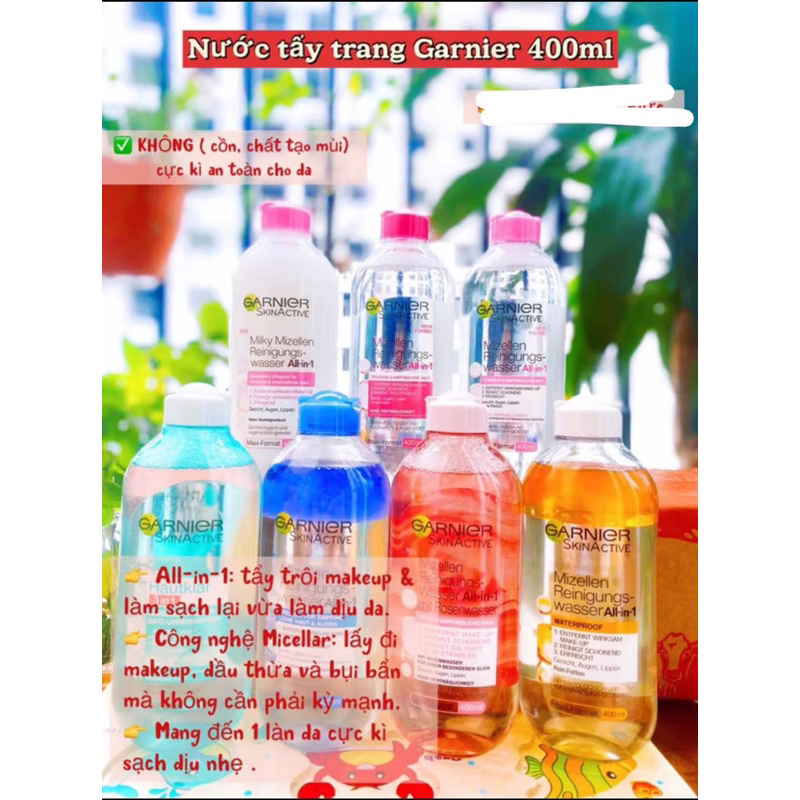 Tẩy trang Garnier 400ml