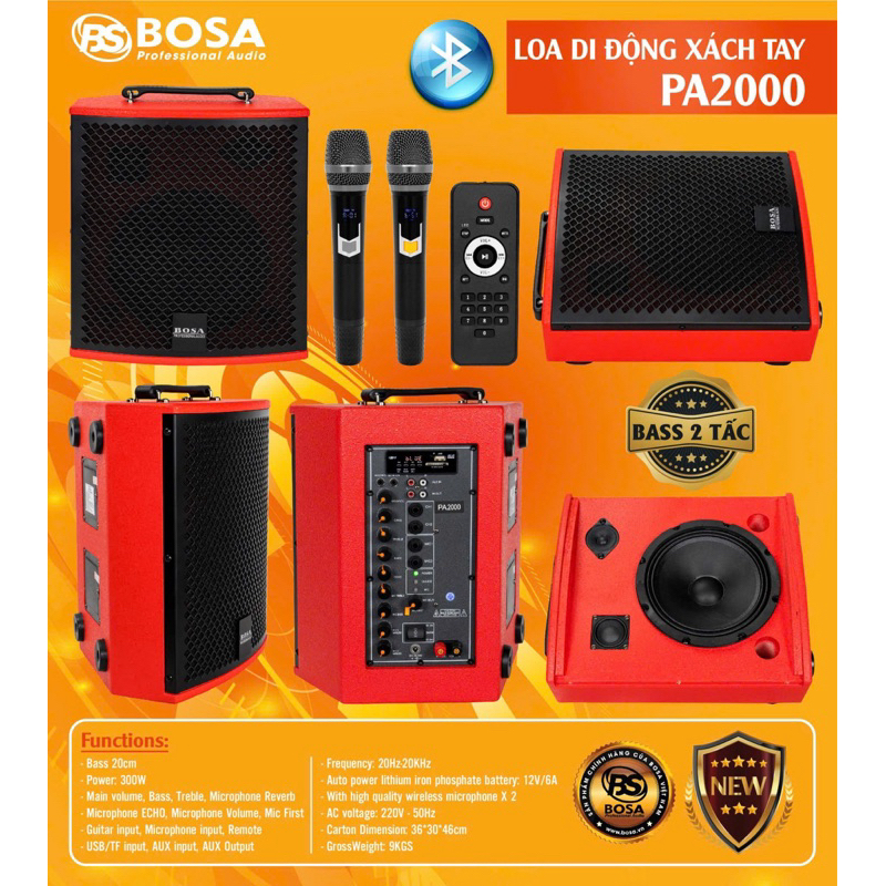 loa kéo cao cấp BOSA PA2000