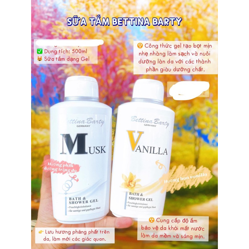 Sữa tắm Bettina Barty 500ml
